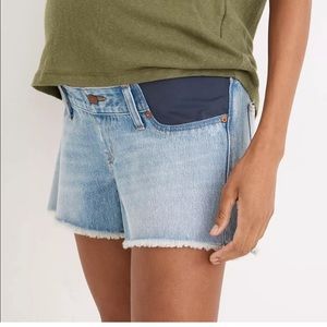 Madewell maternity rigid denim side-panel boyshorts: adjustable edition